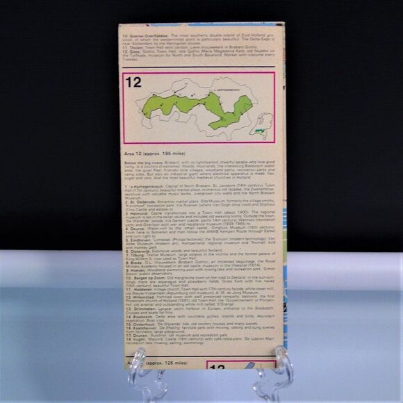 Holland Tourist Road Map Vintage 1975 Fold Out Highway Map Netherlands Travel - Picture 3 of 9